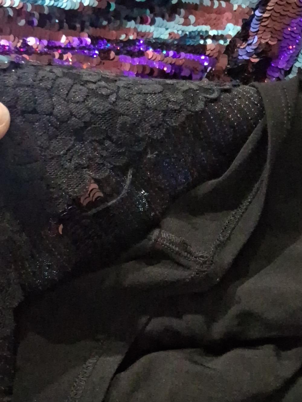 NWT Dress The Population Size Medium Iridescent Purple Teal Sequin Midi Dress - Picture 8 of 13